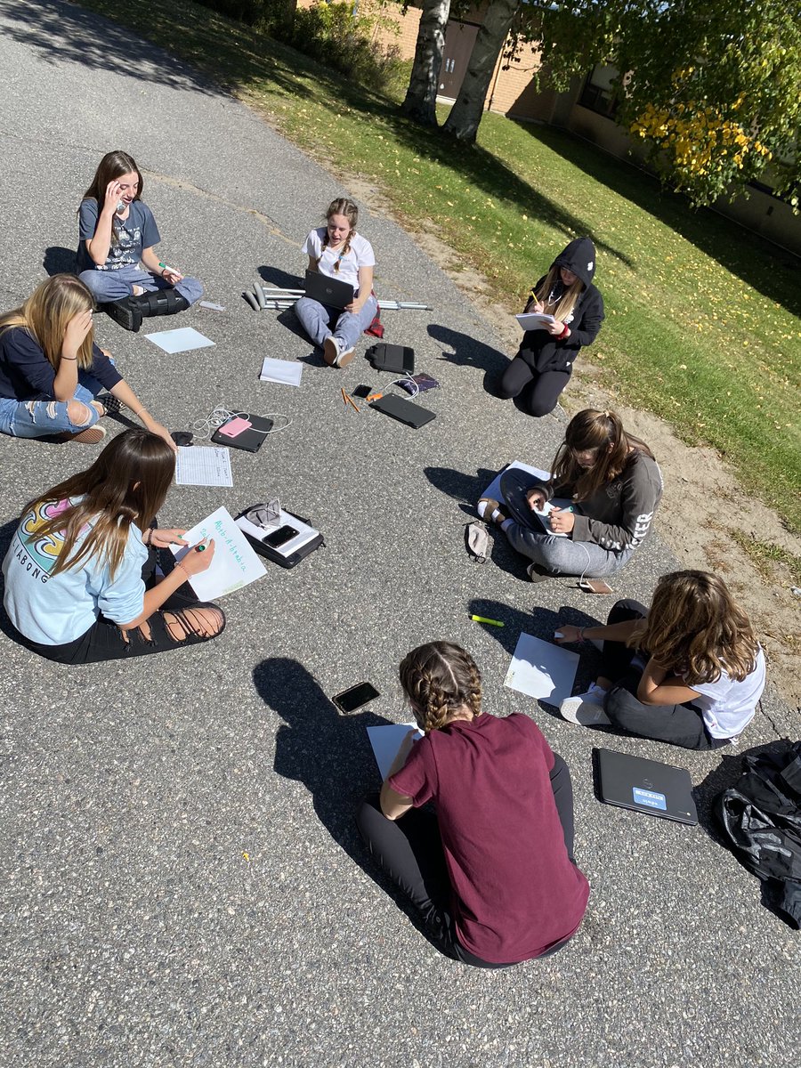acd0815's tweet image. Let’s hope the weather stays nice because these ladies love learning outside. Today they took their whiteboards out and quizzed each other as we prepare for tomorrows test. #tldsblearns #tldsbmath @HHSS_RedHawks