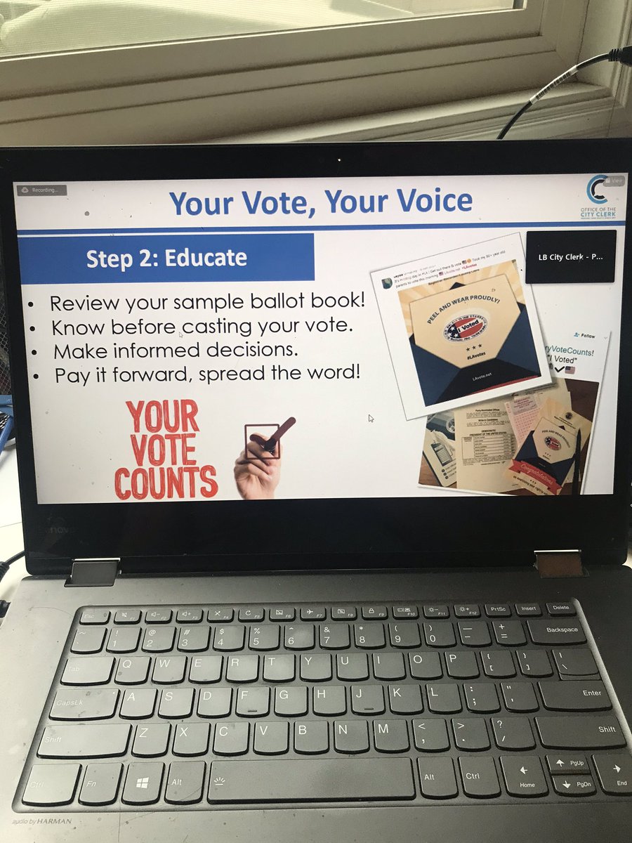 Thank you @lbcityclerk for Helping #CALJ juniors and seniors be #VoteReady. #successinthewest #proudtobelbusd #cabrillostrong