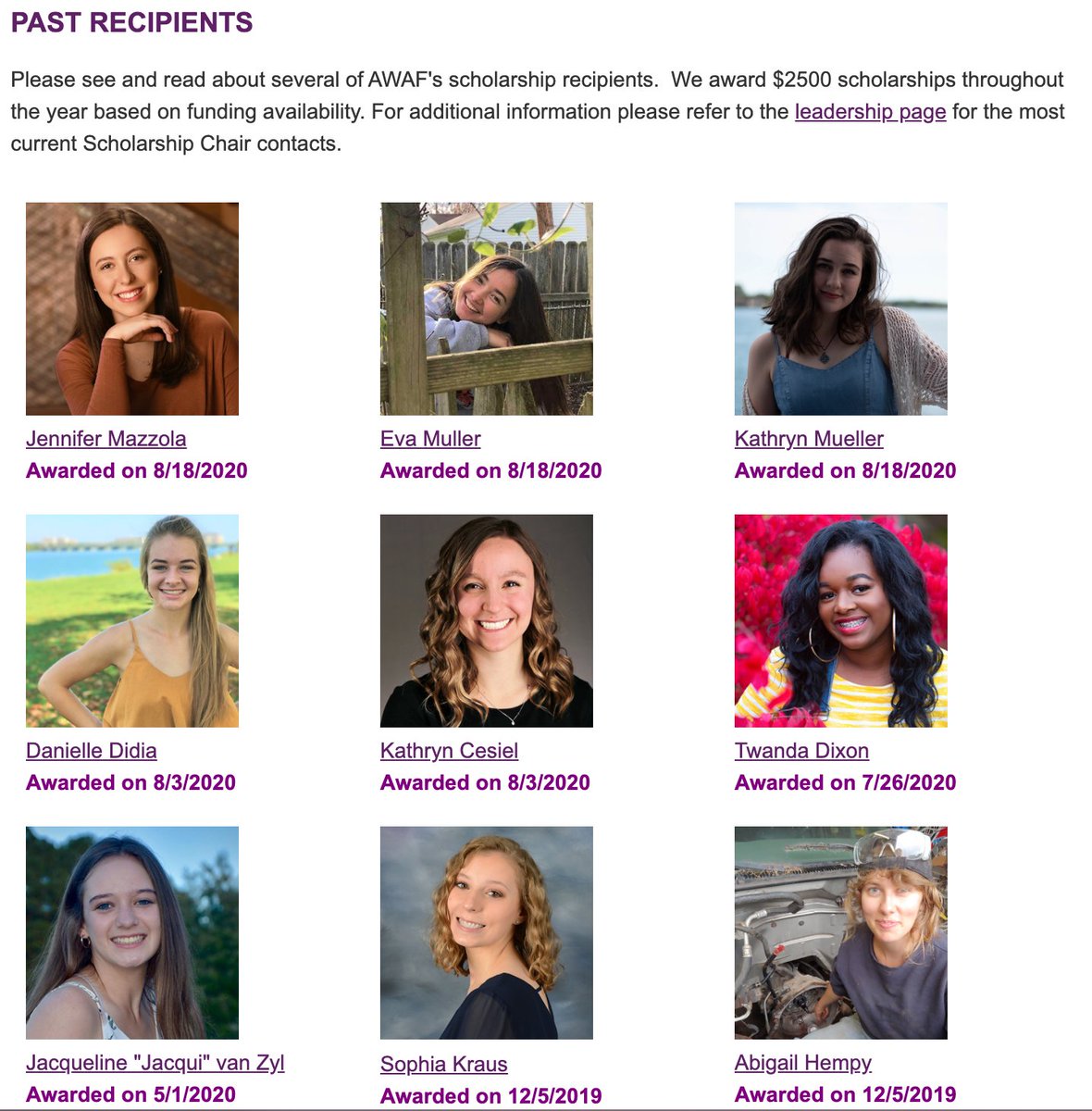 AutomotiveWomen's tweet image. AWAF Hosts #Training , Awards #Scholarships and Continues to Inspire Despite #Covid_19 • Read more@ buff.ly/2RM7yHZ ~~ View Scholarship recipients @ buff.ly/2KjemIU