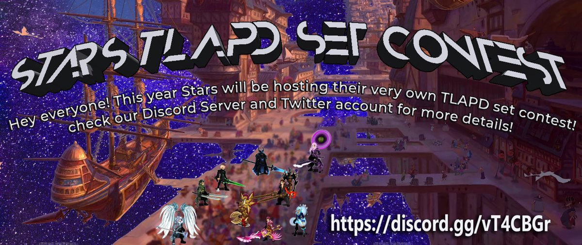 HEY ALL! <Stars> has a new TLAPD set contest that Im hosting over at discord.gg/vT4CBGr + only available to guild members! Contact me or another guild officer to hop aboard the Starship! 
Here are the prizes:
-10000 AP
-2000 AP
-1000 AP
-Xbox game pass donated by <a href="/Abarez_AE/">Post_AE</a>