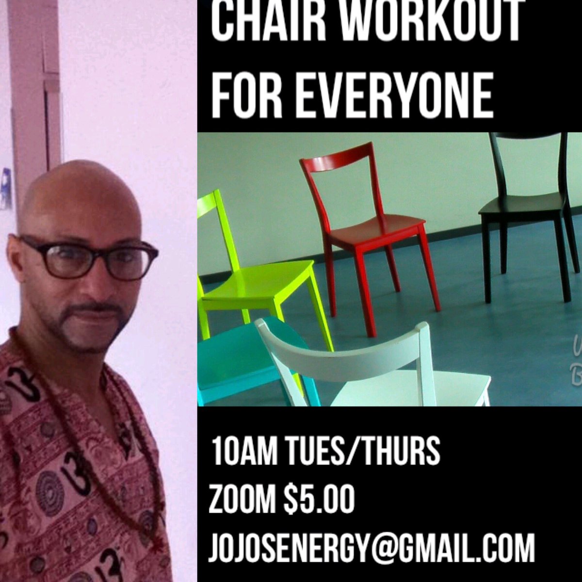 energyenergy's tweet image. #chairworkout #cardio #weighttraining #chairyoga #fitnessprofessional #fitnesspresenter  
#fitness #jojosenergy #lifecoach  #yoga4soul #pilates4soul  
#personaltraining #shamanoffitness #yoga4soulteachertraining #senior4souldvd #virtualworkout #virtualtraining 
#virtualfitness