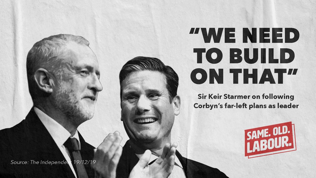 Conservatives's tweet photo. Sir Keir ๐ค Jeremy Corbyn
๐ The Labour leader wants to "build on" the far left's radical politics.
Nothing new, just ๐๐๐๐ ๐๐๐ ๐ป๐๐๐๐๐.
#SameOldLabour ๐ฅ https://t.co/3CAmAfLLa2
