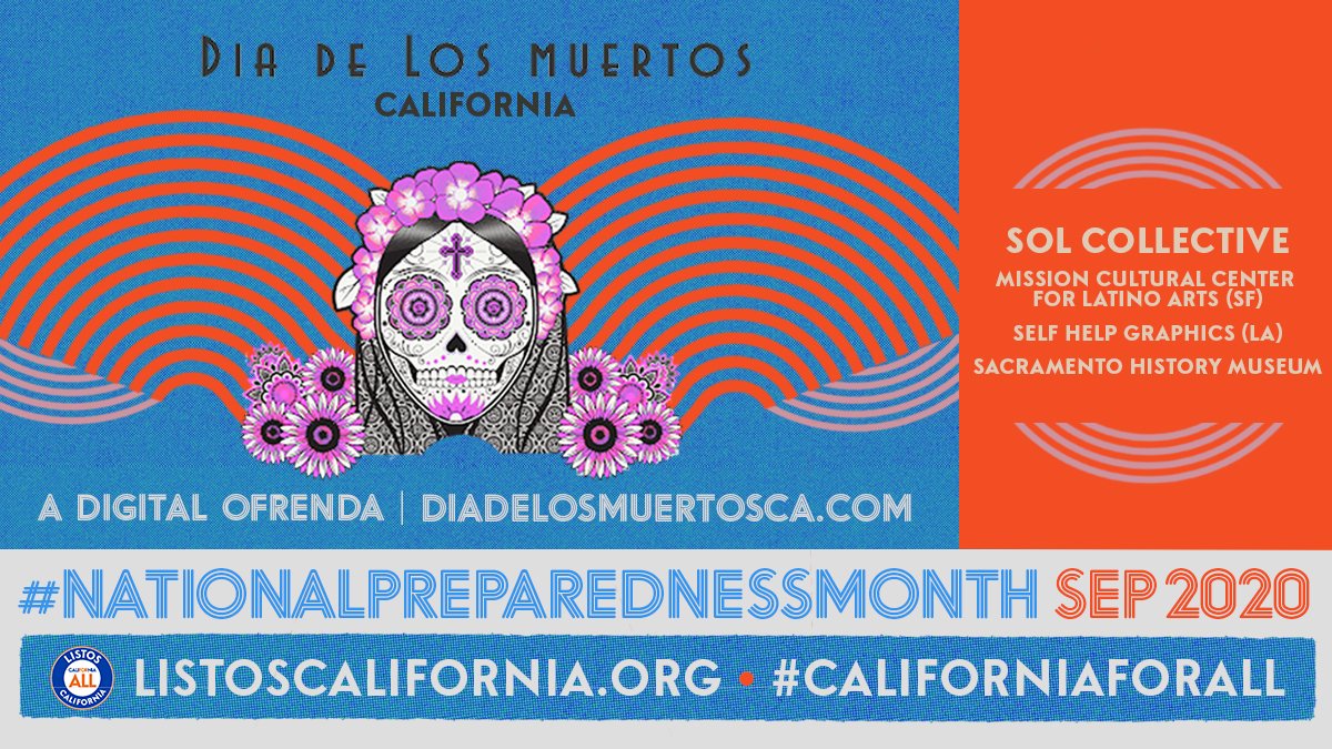 CA will continue to practice the tradition of honoring our ancestors with "Dia de Los Muertos California."

<a href="/ListosCA/">Listos California</a> &amp; <a href="/solcollective_/">Sol Collective</a> are partnering to present a Digital Ofrenda for our loved ones and communities throughout CA.

Learn how to participate: diadelosmuertosca.com
