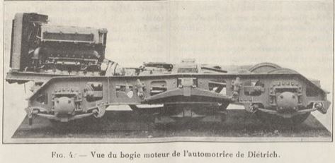 la particularité de ces autorail, c'est le principe de motorisation : De Dietrich utilise la solution bi-moteur, chaque bogie embarquant un moteur de 105ch. Les moteur sont construit par la CLM (compagnie Lilloise des moteurs) une filiale de Peugeot.