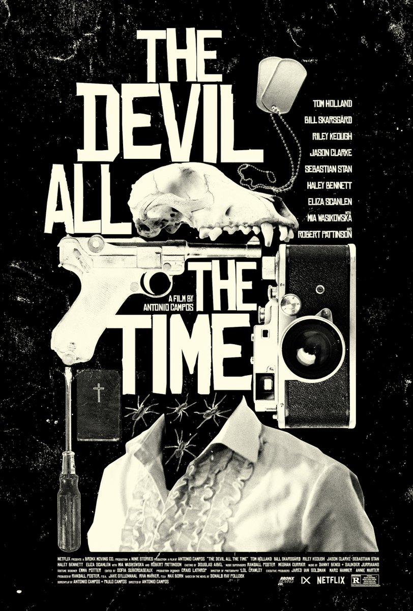 THE DEVIL ALL THE TIME alternate poster, by @seekandspeak

🙏🕷💀📷⛪️