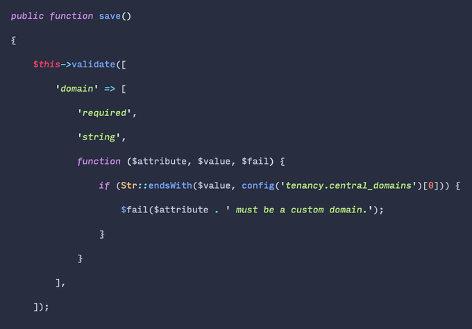 5. Closure validation rules are 🔥. They're often better than creating a class just for a single use.