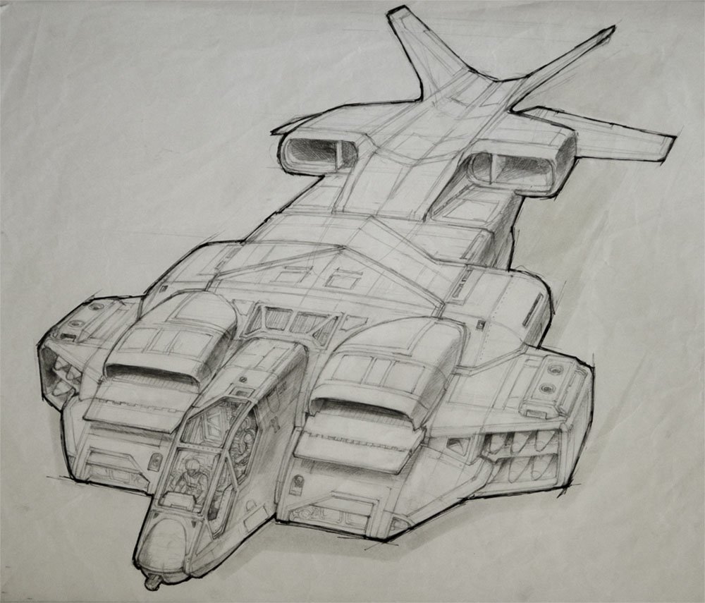 Current dropship by Ron Cobb.