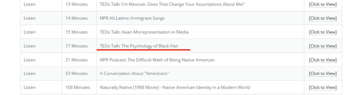 In another lesson, employees are told to watch a video called "The Psychology of Black Hair," which claims that they "live in societies that value whiteness" and that "the histories of slavery, colonialism, and discrimination are weaved into our understanding of Black hair."