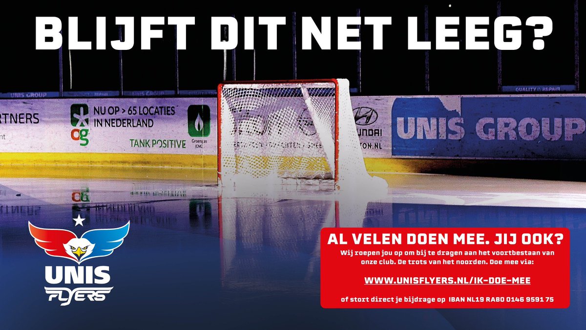Behoud samen met ons ijshockey op het hoogste niveau. Steun ons in dat doel! Kijk op bit.ly/3kCgn3G  wat jij kunt betekenen. 
Let’s do it Flyers!