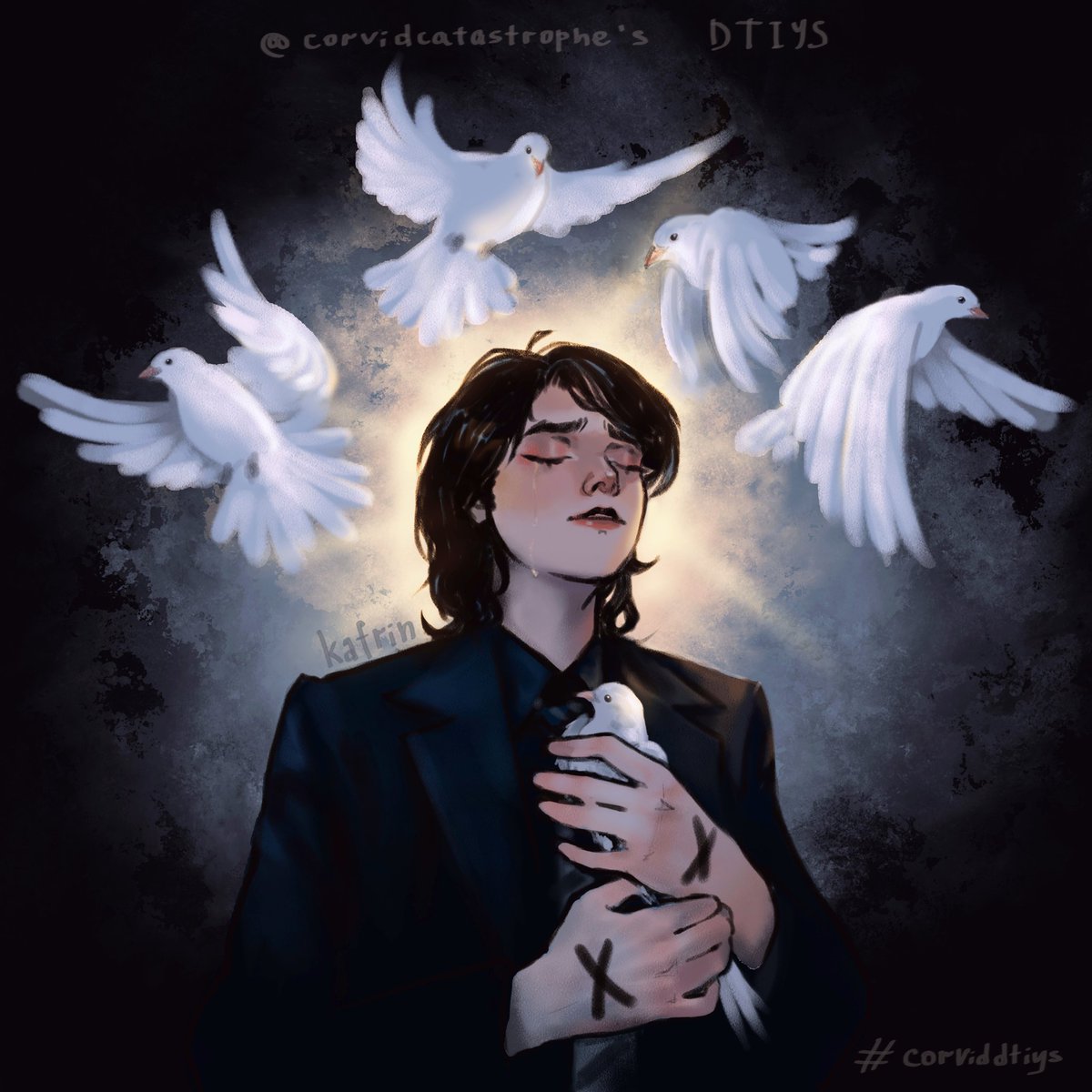 kafrinart's tweet photo. еще один dtiys в моем исполнении от @ corvidcatastrophe 's (inst)🕊️ https://t.co/2moitYBhM5