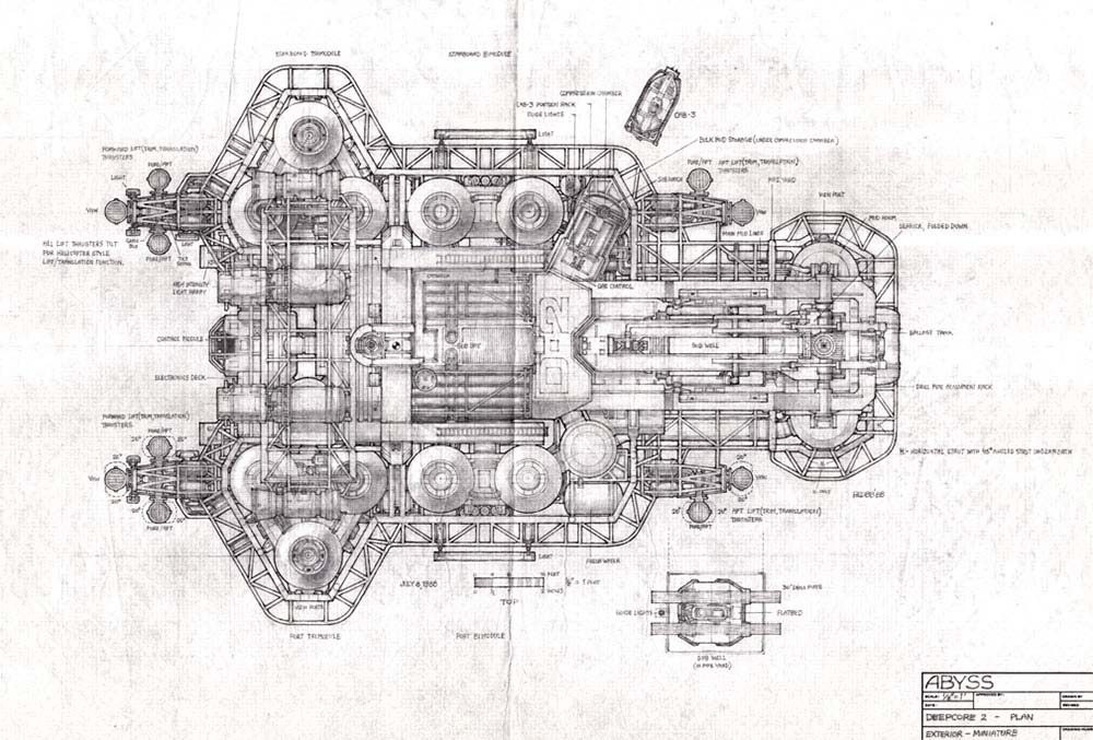 I love his designs for the Abyss (1989).