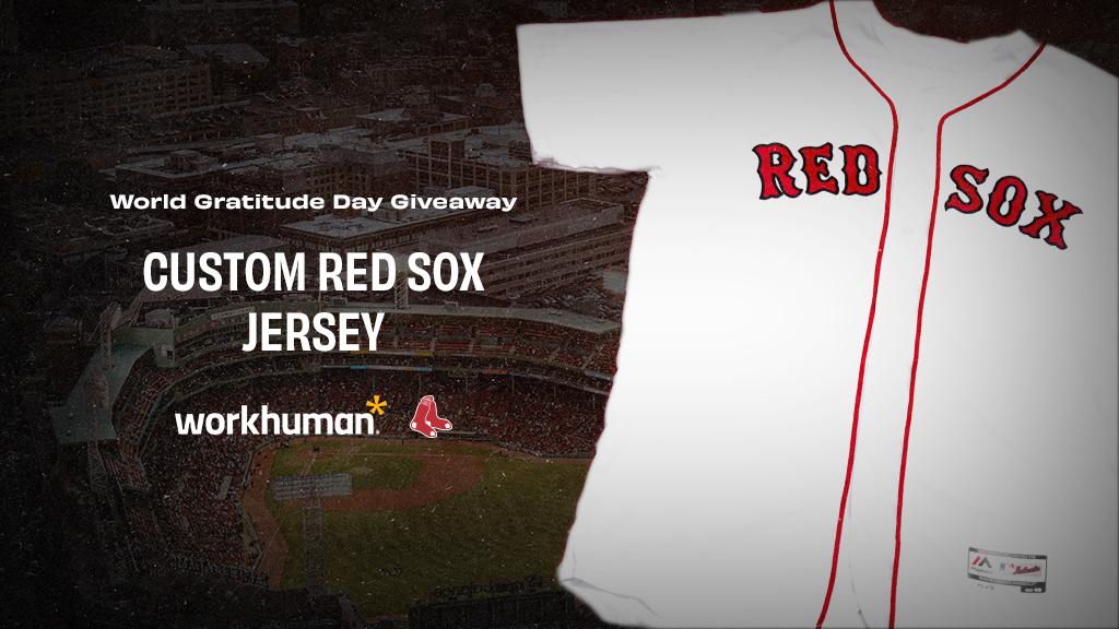 Red Sox on X: Another hour, another giveaway to thank you for your  dedication! RT now for a chance to win a custom Red Sox jersey!  #WorldGratitudeDay x @Workhuman  / X