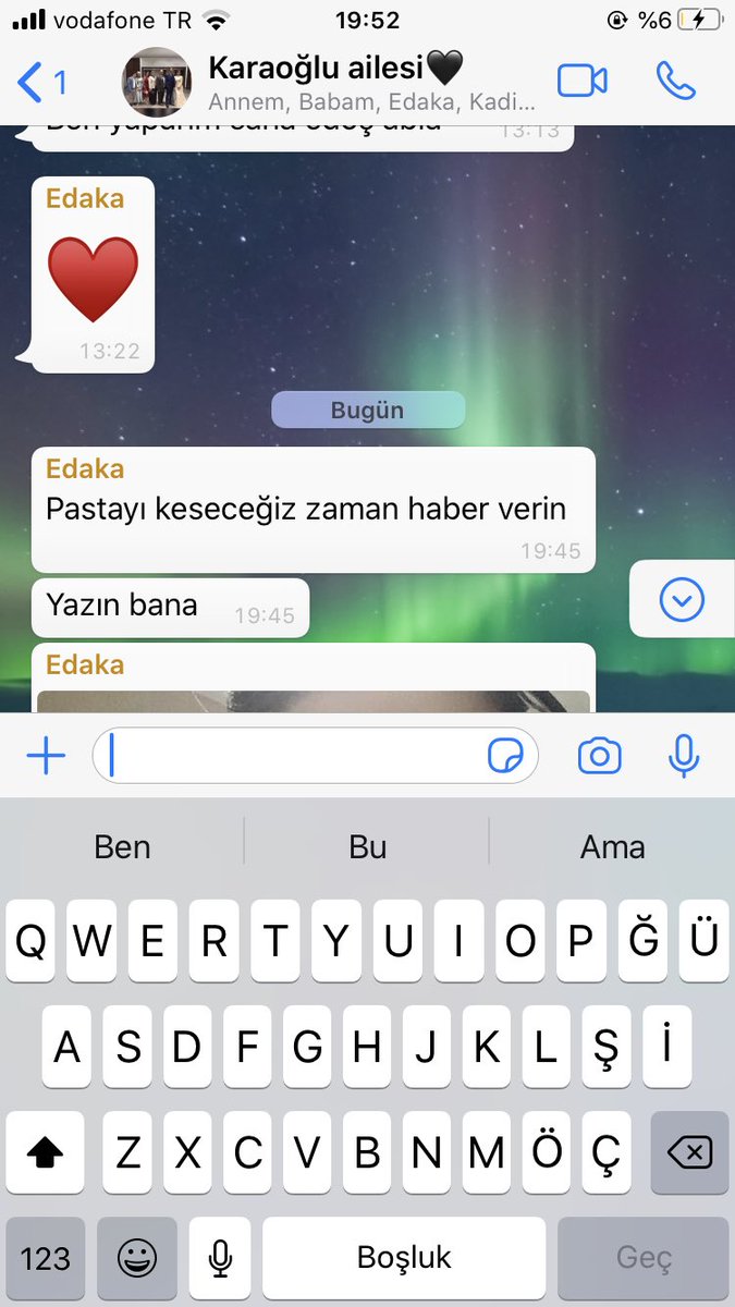 Aile grubunda doğum günü süprizim planlanıyor...grupta ben de varım😊😊😊