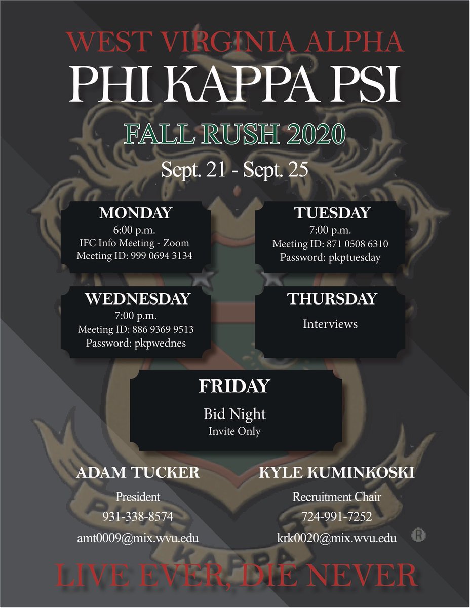 Today’s the first step towards finding new King’s of the Hill. Rush WV Alpha and be apart of the oldest fraternity, filled with honorable men (courteous and cultured). #LEDN