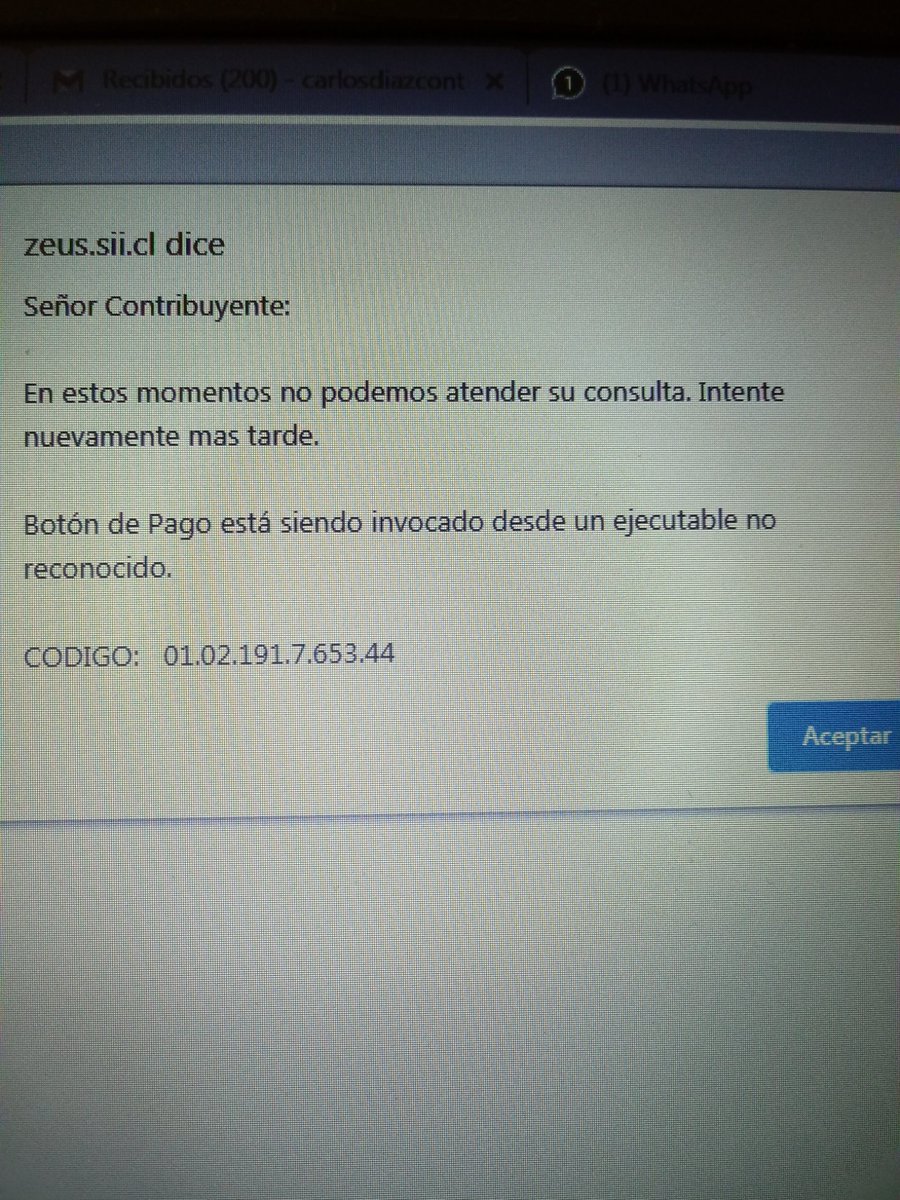 Solangmont's tweet photo. @SII_Chile no puedo ccancelar el impuesto https://t.co/g5adFalYWu