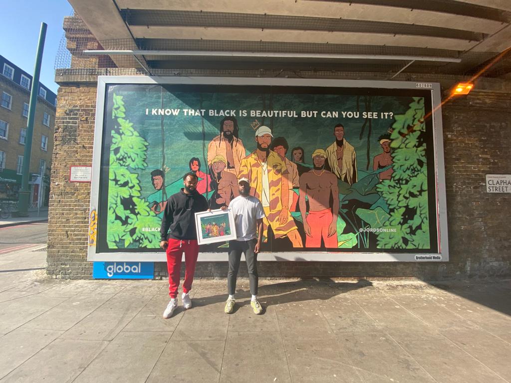 Kieron_Boothe's tweet photo. Mad moment seeing an iPad drawing on not one but TWO BILLBOARDS in London. Big up to my bro @JordsOnline we've done something great. https://t.co/GTduQXjd2e