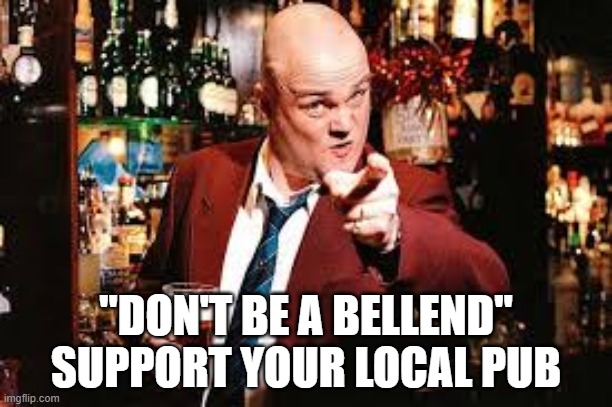 Al says “Don’t be a #Bellend support your local pub”
@LP_TheQueens <a href="/RedLionHockley/">The Red Lion, Birmingham</a> <a href="/BullatBenenden/">The Bull at Benenden</a> <a href="/newinncoln/">The New Inn at Coln</a> <a href="/BlackBuoyPub/">Black Buoy, Wivenhoe</a> <a href="/EdwardstoneWH/">Edwardstone White Horse Inn</a> @thebrewerytap1 <a href="/browncowlouth/">the brown cow</a> <a href="/CastleInnKent/">Castle Inn</a> <a href="/Sun_Feering/">The Sun Inn, Feering</a> #Brewery #Ale #Craft_Beer #Beer #Comedy