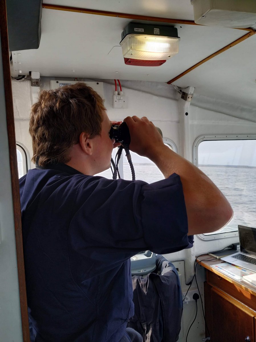 #LearnTodayLeadTomorrow 2 Officer Cadets from @GSURNU joined us onboard @HMS_Ranger. Sailing from the port of Leith up to Peterhead. Time at the helm, navigation and seamanship all in a day at sea. @RNinScotland @DartmouthBRNC @Lowland_RFCA