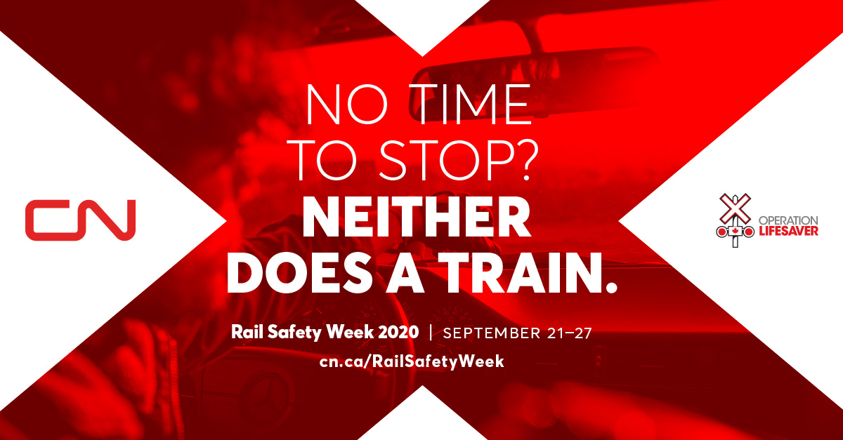 It's Rail Safety Week across North America and <a href="/oplifesaver/">Operation Lifesaver Canada</a> is reminding residents to be careful around tracks and crossings. Every year dozens of Canadians are killed or injured from taking risks around railway tracks.  #STOPTrackTragedies #RSW2020