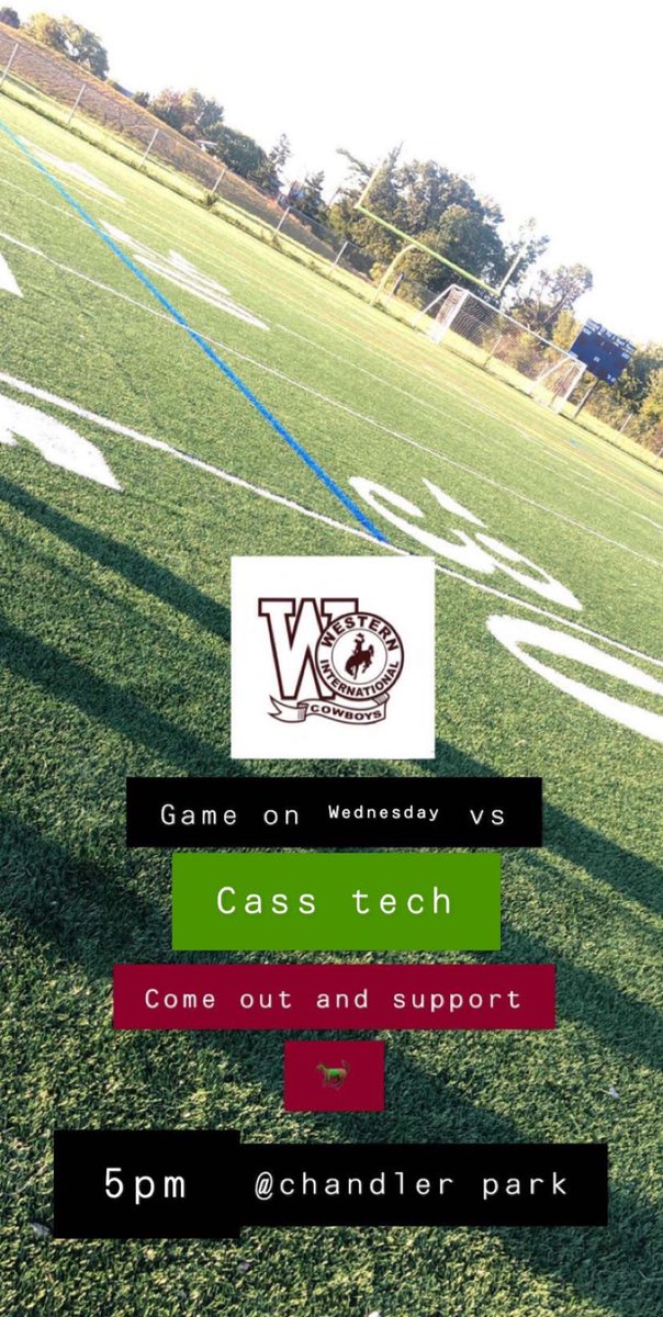 GAME THIS WEDNESDAY COME SUPPORT THE WESTERN COWBOYS 🐎‼️  PLEASE WEAR YOUR MASK AT ALL TIME FOR EVERYONES SAFETY 🙏