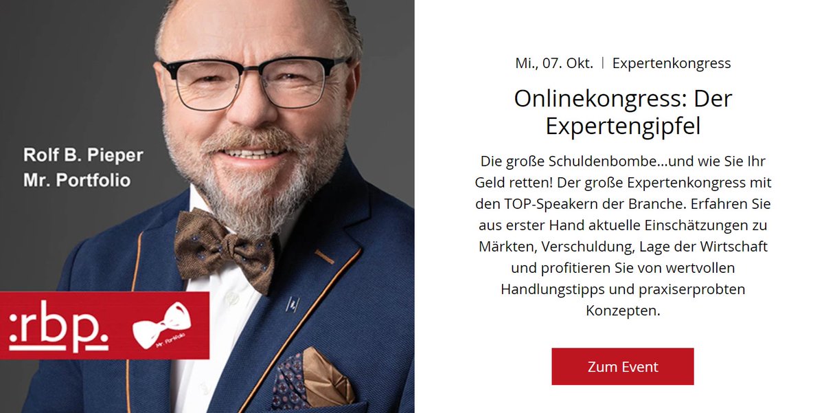 mmueller's tweet photo. Mittwoch, 7. Oktober, 19:00 Uhr: Der Online-Expertengipfel mit @PieperRolf Zur Anmeldung:  https://t.co/ZHPJ8UEVNI @efm_experten  #Sachwerte #Geldanlage https://t.co/V2fauHr2PN