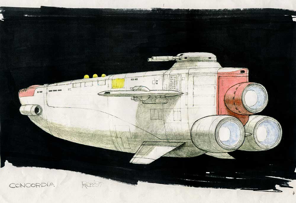 Some other ship designs by Ron Cobb.