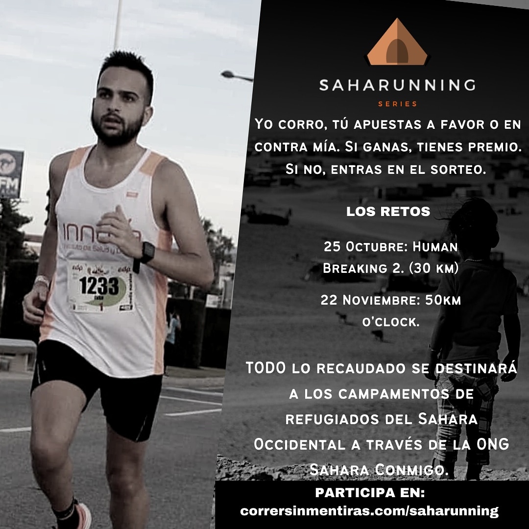 ivanvivo's tweet photo. Os presento SAHARUNNING SERIES, un reto solidario en colaboración con la ONG @SaharaConmigo, que estas semanas tan convulsas para toda la sociedad, está haciendo lo imposible por hacer llegar recursos sanitarios y de primera necesidad a los campamentos de refugiados de Tinduf. https://t.co/EKetZWrCj9