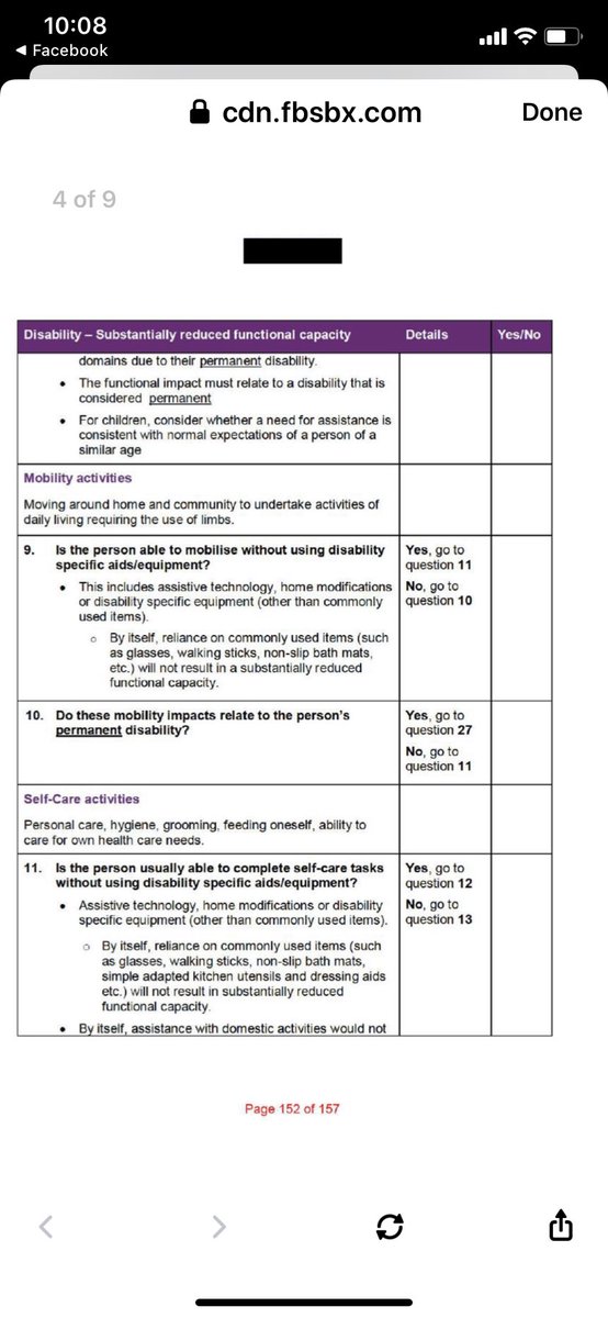 There are a bunch of people trying to silence me and other disabled people but WE NEED TO TALK ABOUT THIS. Sent to me by others - a recently developed  #NDIS  #lac checklist which proves the intent to boot existing participants off the scheme. Come on, NDIA. This is a HUGE problem.