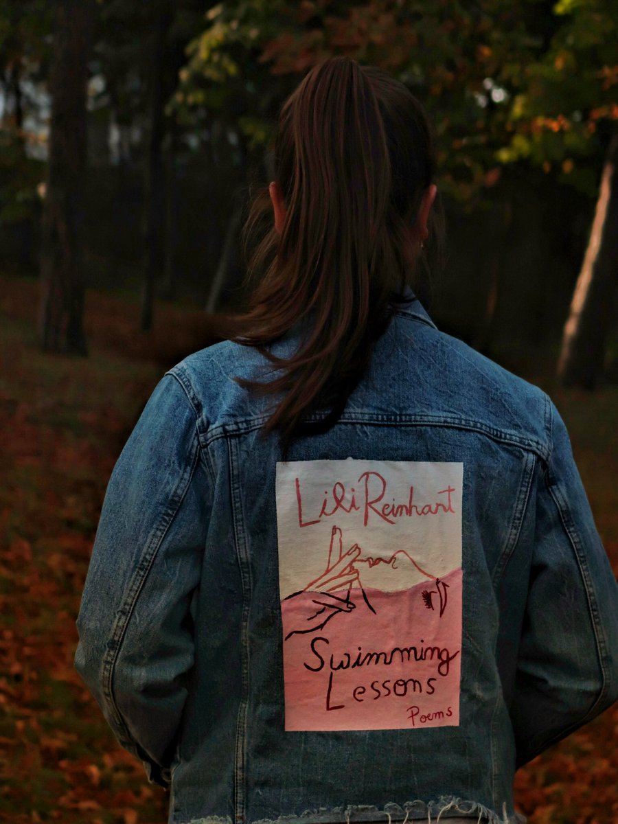 soflykara's tweet photo. @lilireinhart @lilireinhart chances you’ll see this are really small but in honor of Swimming lessons I made this jacket. I can’t wait for my copy to get delivered!! I hope you like it ❤️I love you and i can’t wait for Volume nr.2 https://t.co/GhZ5RqlN2n