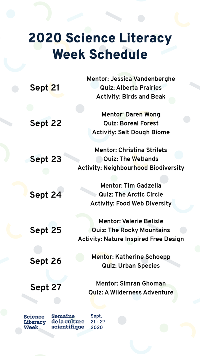 DiscoverEUofA's tweet image. Check out our #ScienceLiteracyWeek schedule for the week 🗓😍 @scilitweek #SciLit #SciLitWeek #DiscoverE