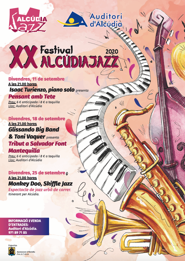 Aquest divendres acomiadam el XX Festival #AlcúdiaJazz amb el concert itinerant de <a href="/monkeydoo_es/">MonkeyDoo SwingBand</a> als carrers d'Alcúdia. 

Reserva la teva entrada a 971897185