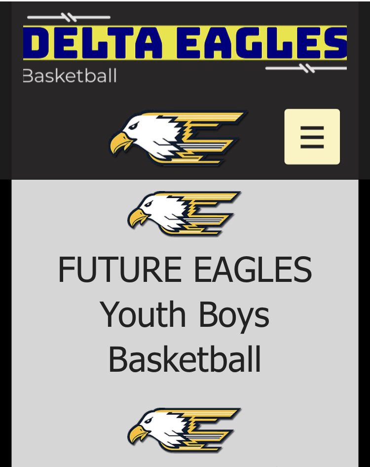 Delta Youth Basketball registration for grades K-6 is NOW OPEN!  Go to deltabasketball.org and click on the “Future Eagles” link.