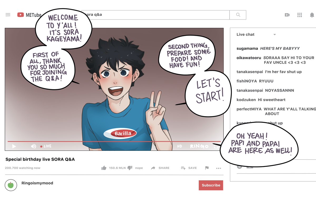 Sora's birthday Q&A is finally here!Thank you all so much for the support #kagehina  #haikyuu  #haikyuunextgeneration