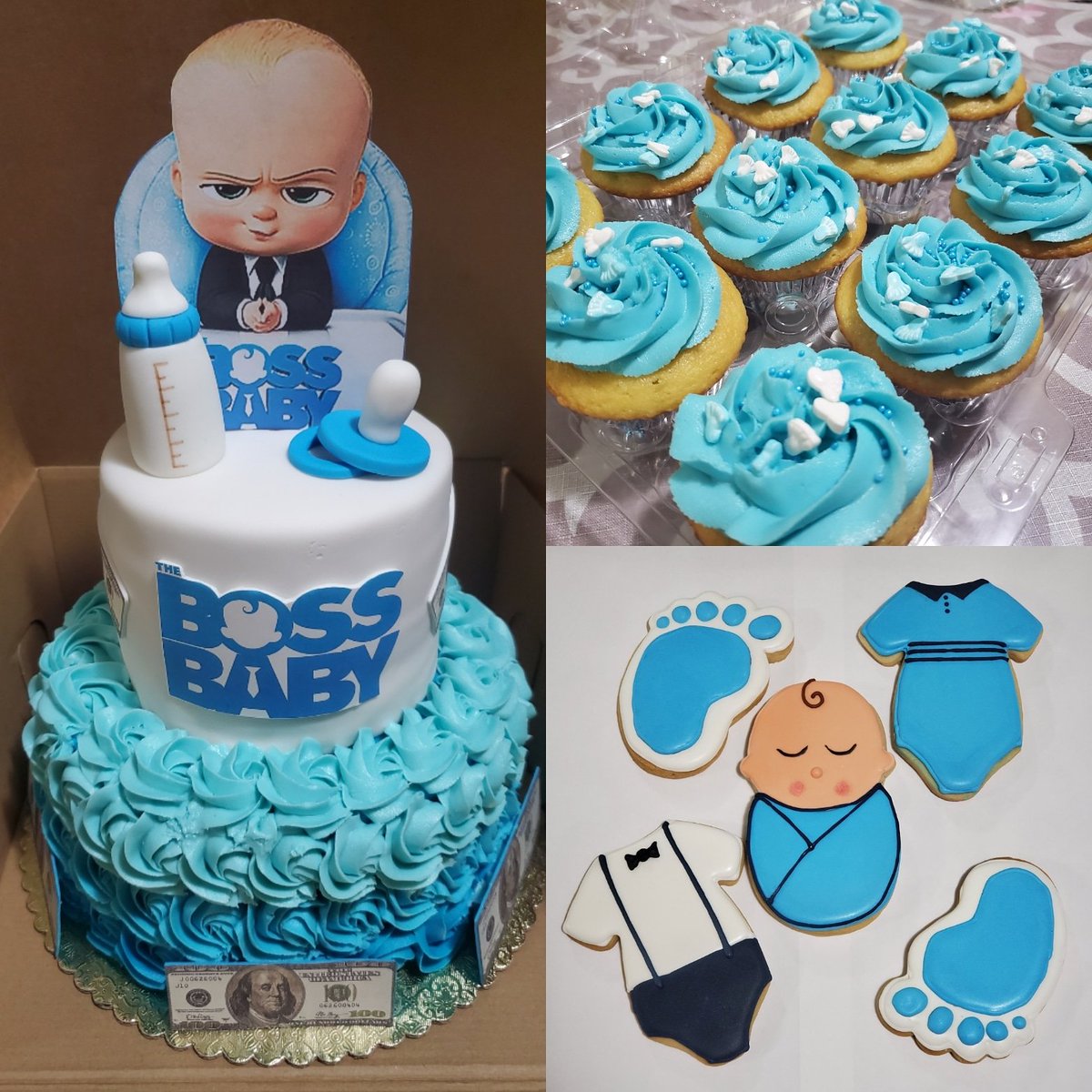 HappyBakingTX's tweet photo. Boss Baby Shower👶👶#bossbaby #bossbabycake #babyshower #babyboycookies #itsaboy #babyblue #cupcakes #houstondesserts #houstonbakery #happybakingtx https://t.co/3r0iDh91iH