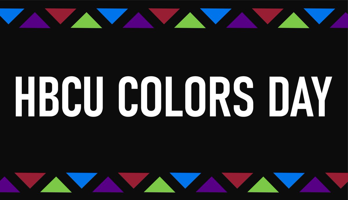Today is National HBCU Colors Day! All students, alumni, educators, officials and supporters are encouraged to wear HBCU apparel and colors in a nationwide expression of solidarity to observe this week with pride. #HBCUProud #HBCUWeek <a href="/WHI_HBCUs/">White House HBCUs</a>