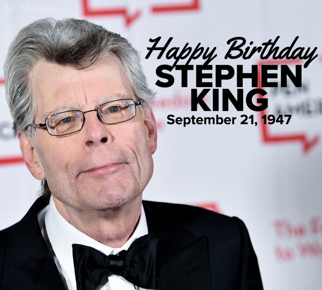 HAPPY BIRTHDAY! Today Stephen King, American author of horror and supernatural fiction, turns 73! 