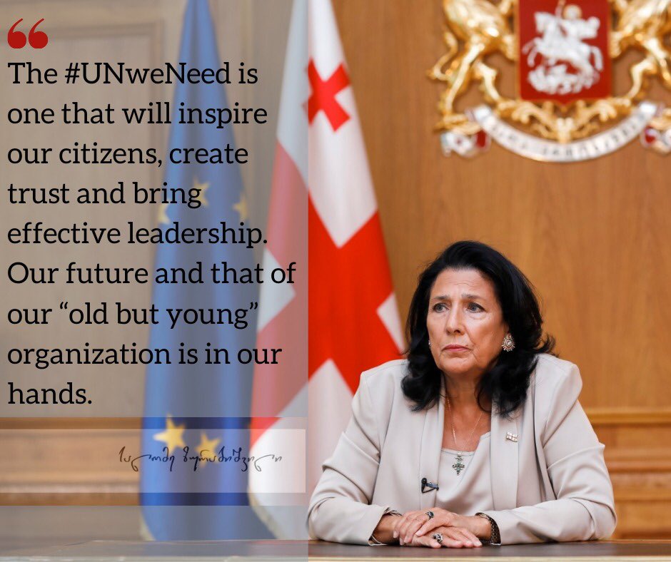 Zourabichvili_S's tweet photo. The #UNweNeed
The #FutureWeWant.
#UNGA https://t.co/eDWuaQlSOS