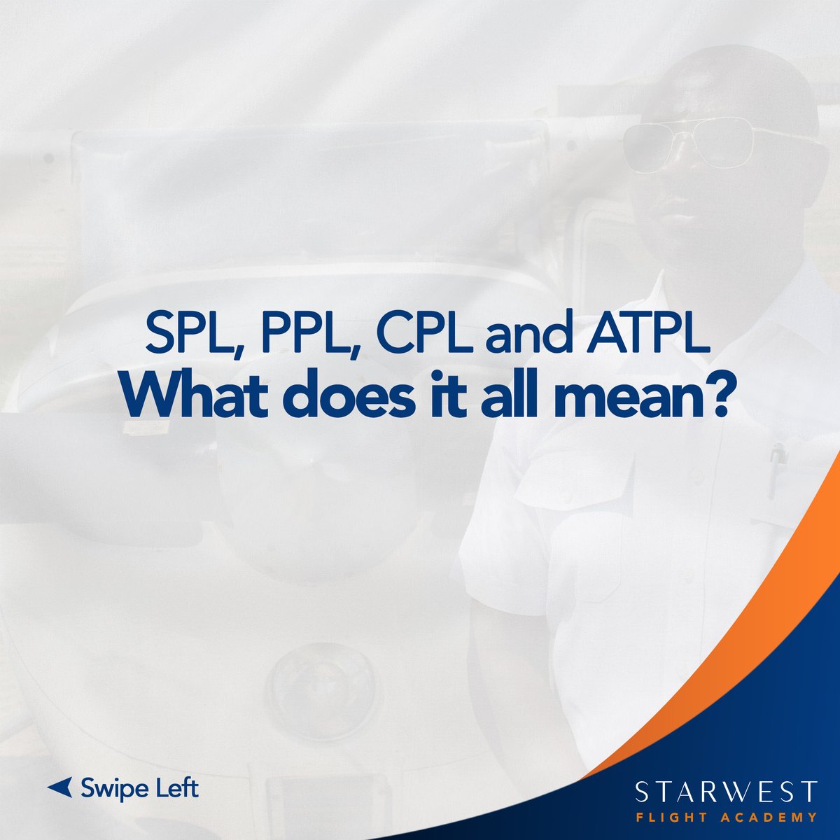 PulseGhana's tweet photo. SPL, PPL, CPL and ATPL
What does it all mean?
#StarwestFlightAcademy #InspiringOurGenerationToFly
#FlyWithStarwest
#PPL #CPL #FeatureByStarWest https://t.co/FFZ453h1pW