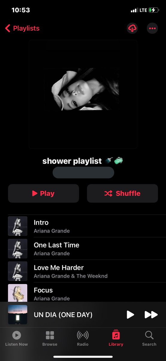 my regular shower playlist