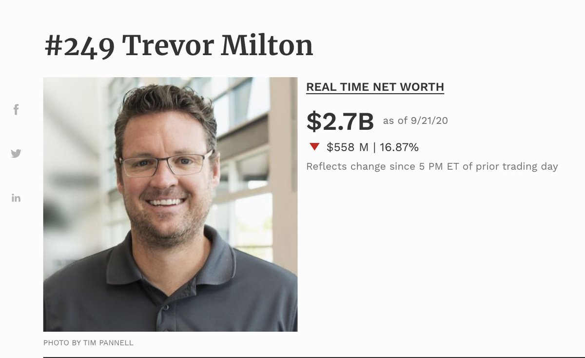 I think the new Theranos is here >>> Nikola.Hit $25 billion marketshare CEO resigns and goes dark on Twitter this morningNet worth of $2.7 billion as of today, and the company hasn't had a single dollar of revenue.Lawd, a thread 