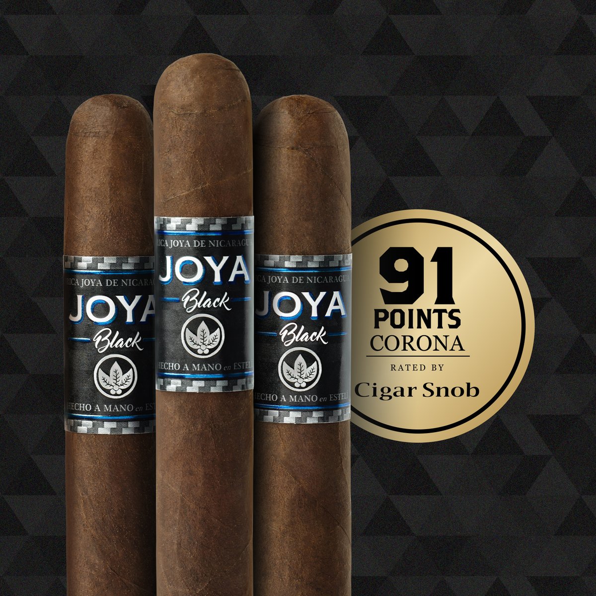 joyacigars's tweet photo. Dear amigos, our #JoyaBlack was given 91 points by @cigarsnobmag๐ Thank you for this great score!
This #JoyaDeNicaragua cigar is modern in spirit, fuller in flavor and stronger in attitude๐ The #JoyaBlack provides a balanced yet complex smoke๐จ Perfect for those who want more. https://t.co/sEr4XPl1iV