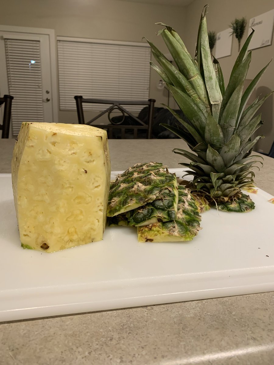 When a beef animal is harvested, the head, hide, blood, hooves and viscera (internal organs) are removed. Leaving behind muscle, bone and fat, or the “hot carcass”Similarly, when a pineapple is cut up we remove the top, bottom and outer portion, leaving the edible fruit + core