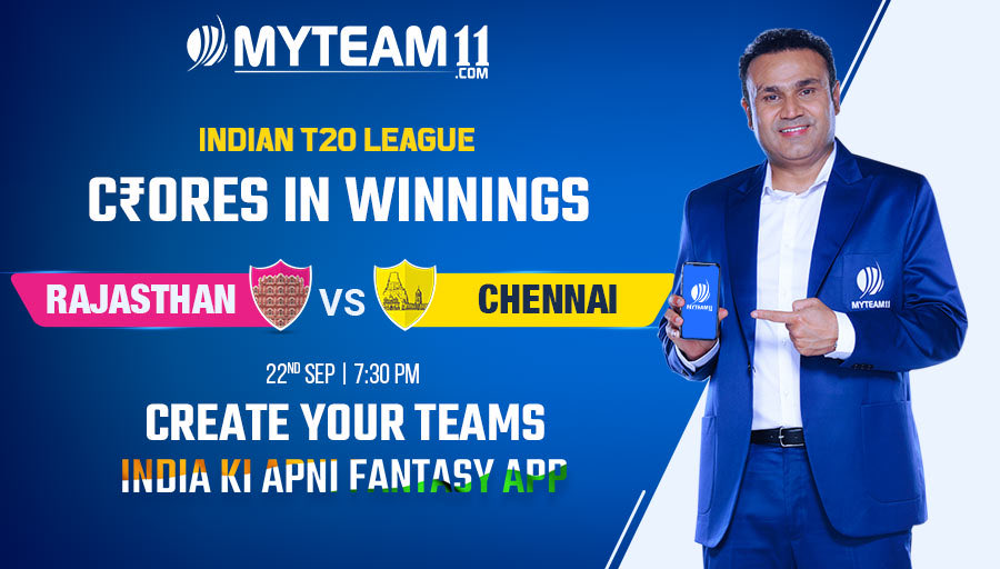 tryumesh's tweet image. I have made my pick for the most awaited clash of Indian T20 League. Create your teams on MyTeam11.com for Rajasthan vs Chennai &amp;amp; Win Big. #IndiaKiApniFantasyApp #MyTeam11