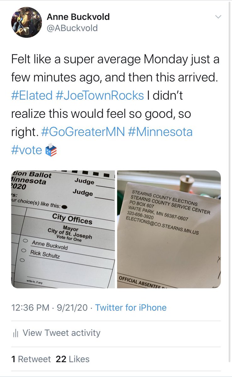 ABuckvold's tweet photo. @matthewjdowd Matt, word on the street? WE are the leaders. ๐ #GoGreaterMN #America #followingtheleader ... #buckthesystem Follow the leader!! Here for the duration... #Minnesota https://t.co/lzlUskzdyI