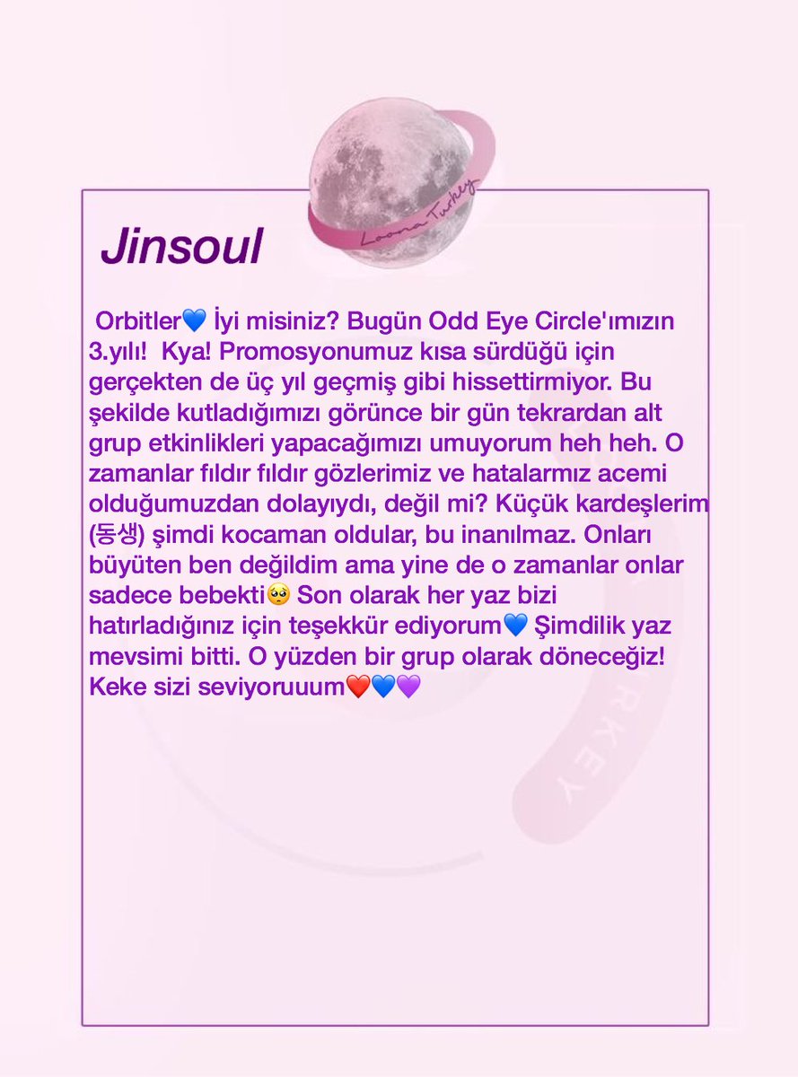 LOONATurkey's tweet photo. 200921 | ÇEVİRİ

Kim Lip, Jinsoul ve Choerry'nin Odd Eye Circle'ın 3. yıldönümü için yazdığı mektuplar!💖

#3YearsWithOEC https://t.co/kApP31emMR