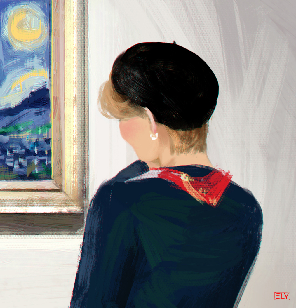 humanlouvreart's tweet photo. he is looking at art 
#vante #taekookinNY https://t.co/YR8Z6YXy35
