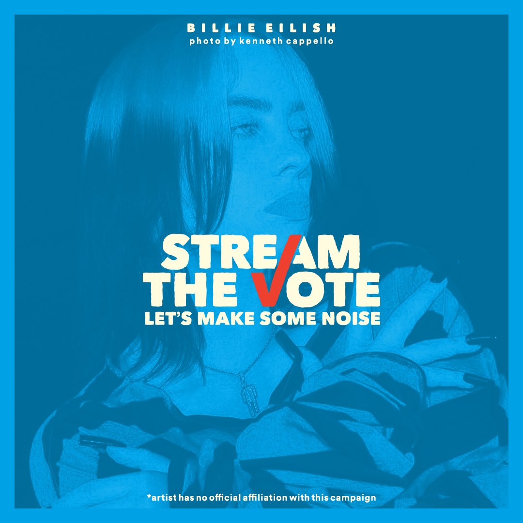 oldbillievibes's tweet photo. Únase al equipo Billie para impulsar a los jóvenes a votar en las elecciones de este año #StreamTheVote !
- regístrese con su Spotify en https://t.co/v7nIJQNnE2 y comparte tu propio enlace , recopila clics, registros y seguimientos de la lista de reproducción. https://t.co/y4AeN8Y2hN