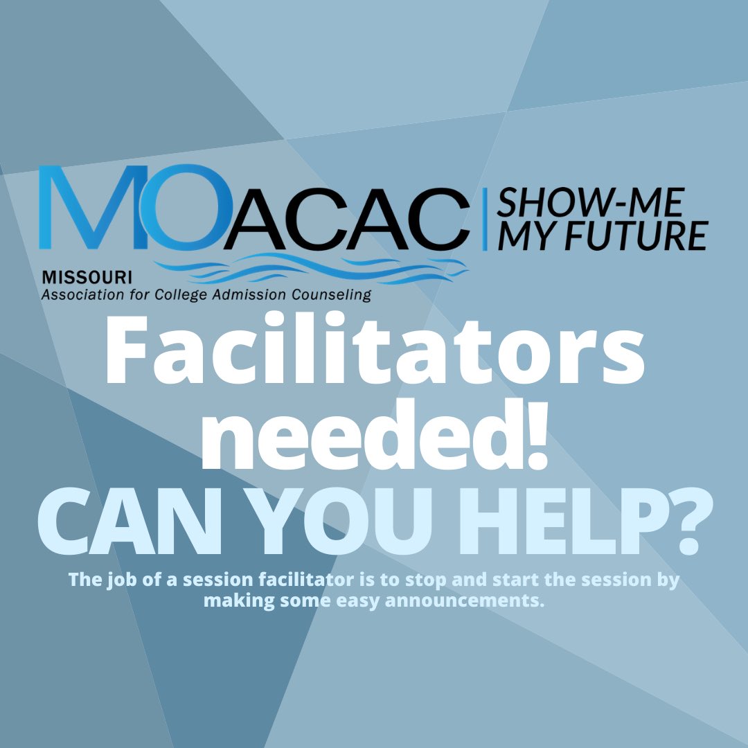 missouriacac's tweet photo. We need you! Would you be willing to help facilitate one of our amazing #ShowMeMyFuture sessions? There are links in our bio to sign up now — feel free to message us with any questions. https://t.co/JHgj741Kqx