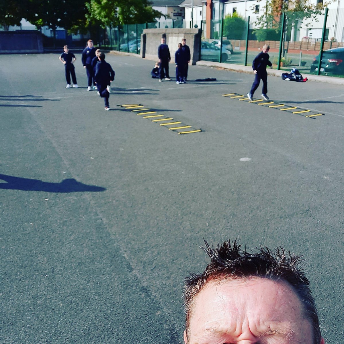 FaganFighter's tweet image. In the day-job. Dublin Startbox Programmes: 
Ladder-drills with a boxing-twist, for the Virgin Mary, Ballymun kids this morning. All outdoors and social-distanced to adhere to the guidelines 👌 #GerrrrUpppp #boxingdevelopment #boxing