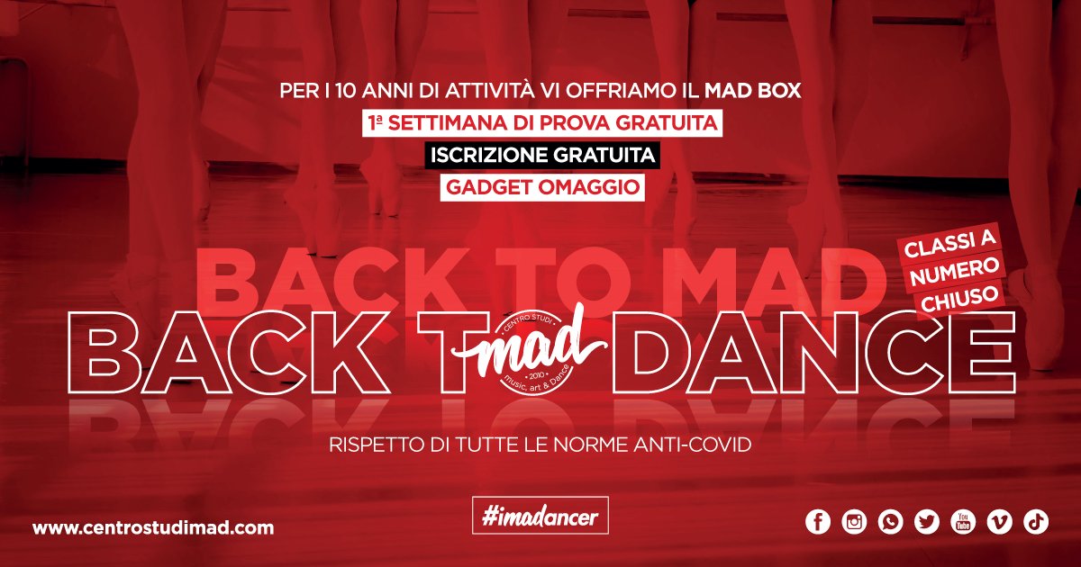 CENTROSTUDIMAD's tweet photo. ⏳-7
 È quasi tutto pronto per dare il via
all' Anno Accademico 2020/2021🤩
Non riuscite più ad aspettare? 
Vi aspettiamo il 28 Settembre con tante sorprese🎁, più carichi che mai!💪🏻
#BACKtoDANCE #BACKtoMAD🔥
#centrostudiMAD #imadancer #reggiocalabria #scuoladidanza https://t.co/54kCJlet5f